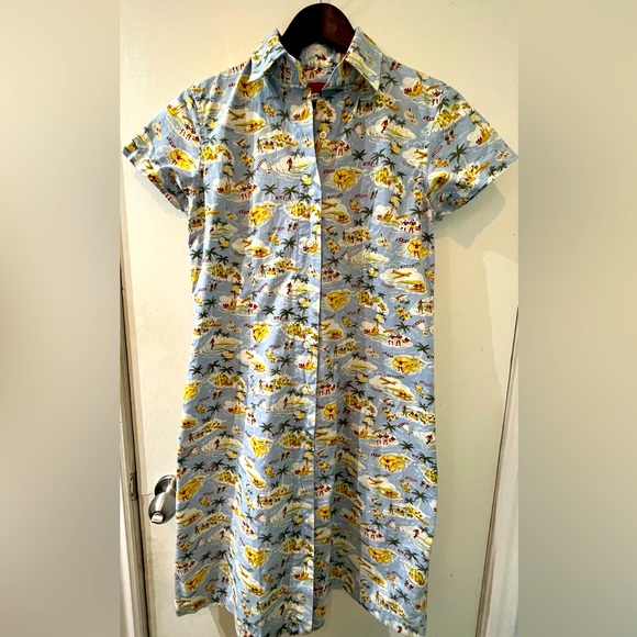 Beautiful Hawaiian print shirt dress from Canadian designer envelop - size small - Picture 1 of 5